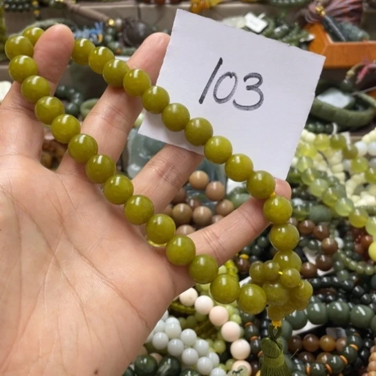 未镶嵌蛇纹石玉手链