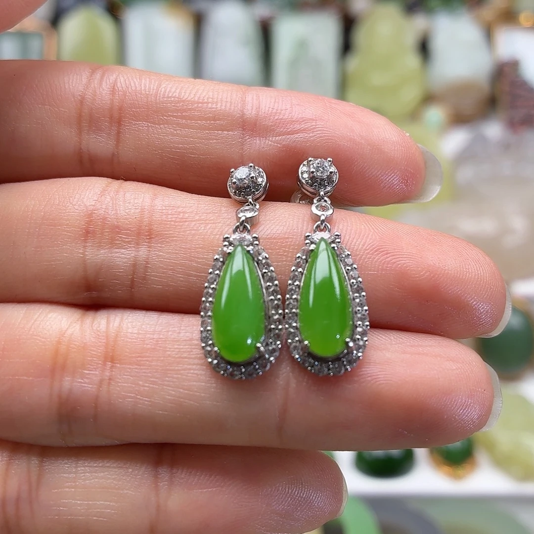 和田玉银S925镶嵌颈饰