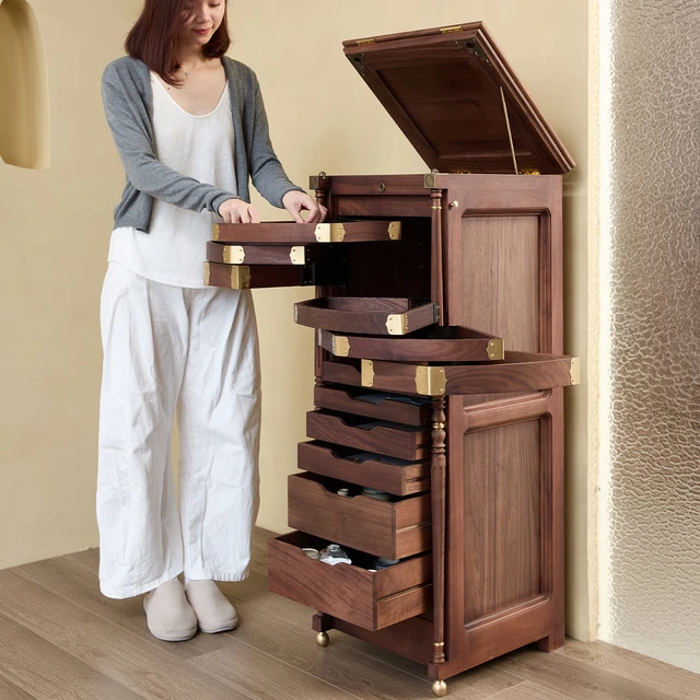 北美黑胡桃木牙科柜50大人伊斯特莱克茶具柜首饰柜珠宝柜文玩柜