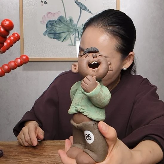 汪***萌不规则粗砂羲媧娃系列作品站男娃