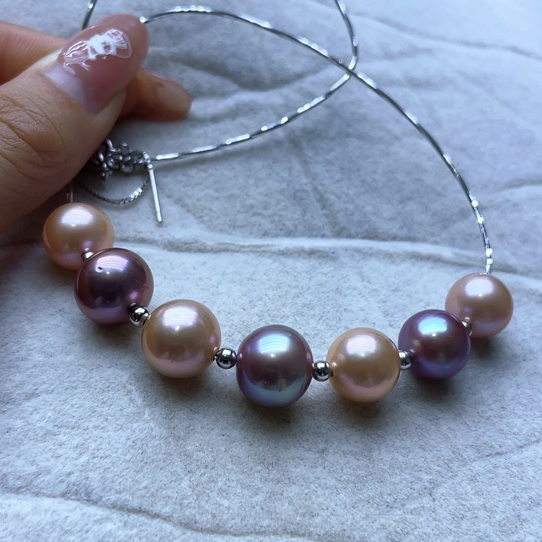 淡水珍珠颈饰银S925镶嵌