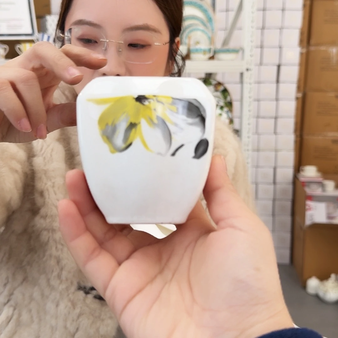 骨瓷糖罐2个外贸骨瓷