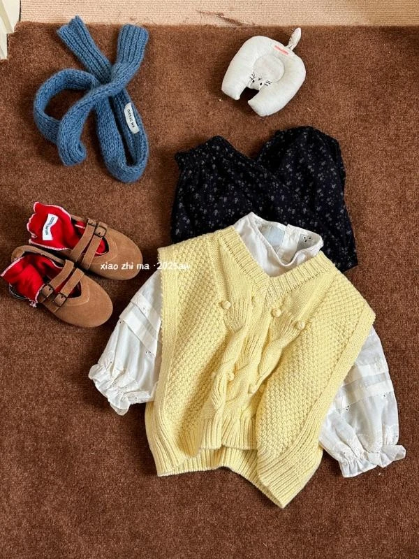 （清仓超给力）1736 小只麻 花边娃娃衫 LUOLA品牌童装