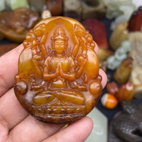 蛇纹石玉未镶嵌颈饰7