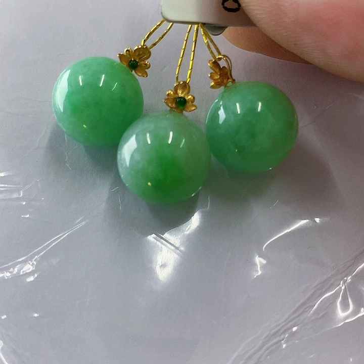 翡翠18K金镶嵌吊坠(不含链)多样性选一