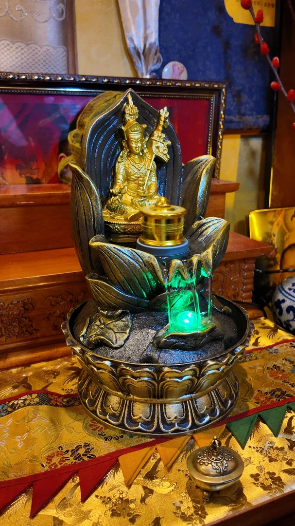 莲花生河流摆件工艺品