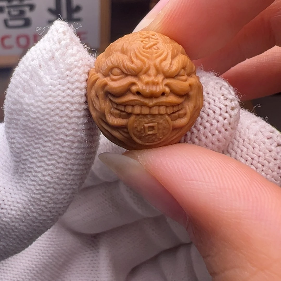 文玩核桃把件精修款咬钱恶僧18左右尺寸全品有正常封口线