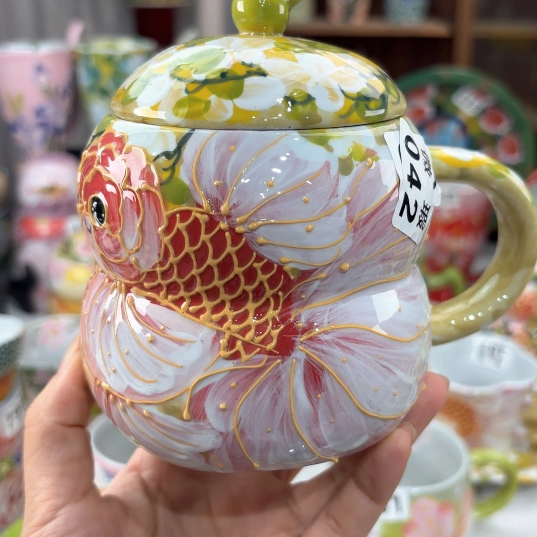 景德镇手绘高温釉下彩陶瓷茶具