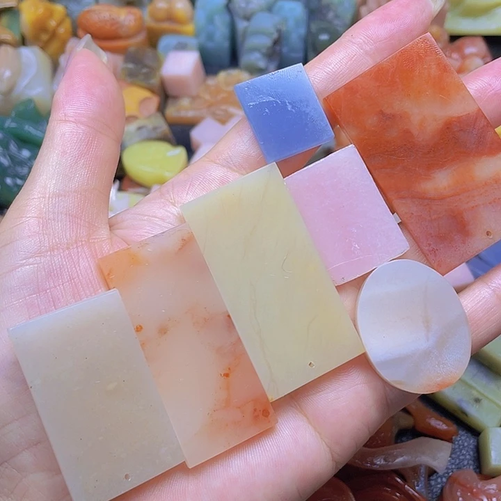 青田石印石片片一组