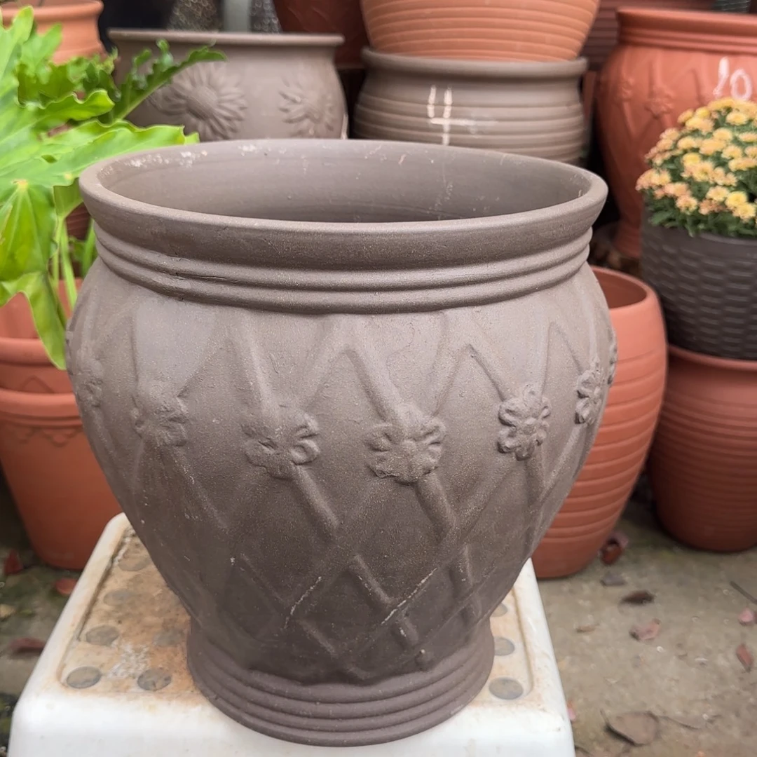 花盆紫砂口28高30宜兴紫砂