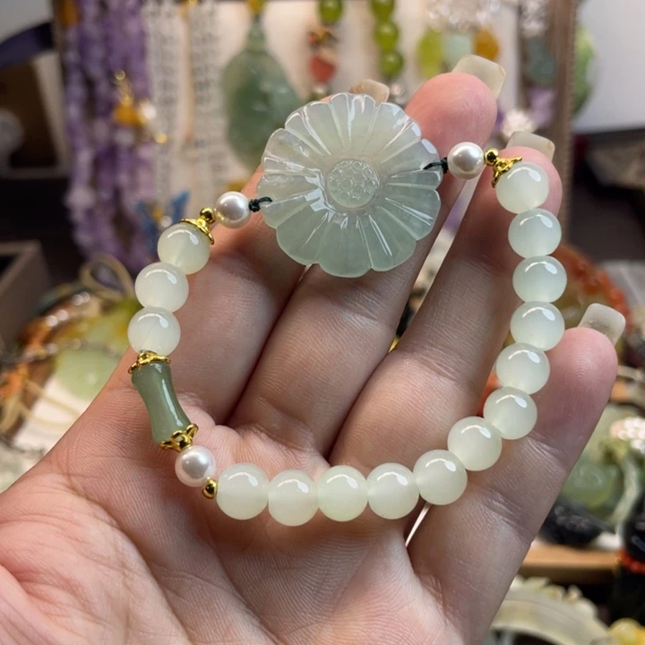 蛇纹石玉未镶嵌手链