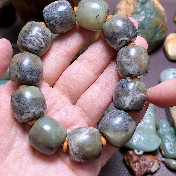 岫岩河磨玉（透闪石质玉）手绳未镶嵌