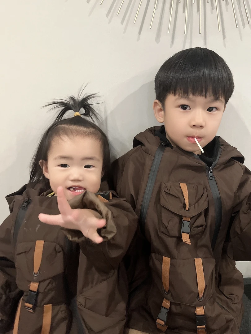 H401 儿童三合一连帽外套