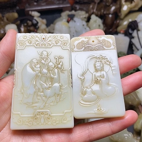 【闪购商品】和田玉（糖玉）挂件未镶嵌闲**鹤