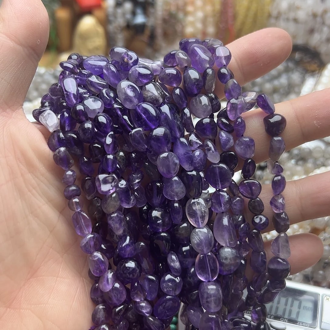 玛瑙/玉髓未镶嵌珠宝半成品卡6mm紫水晶随形