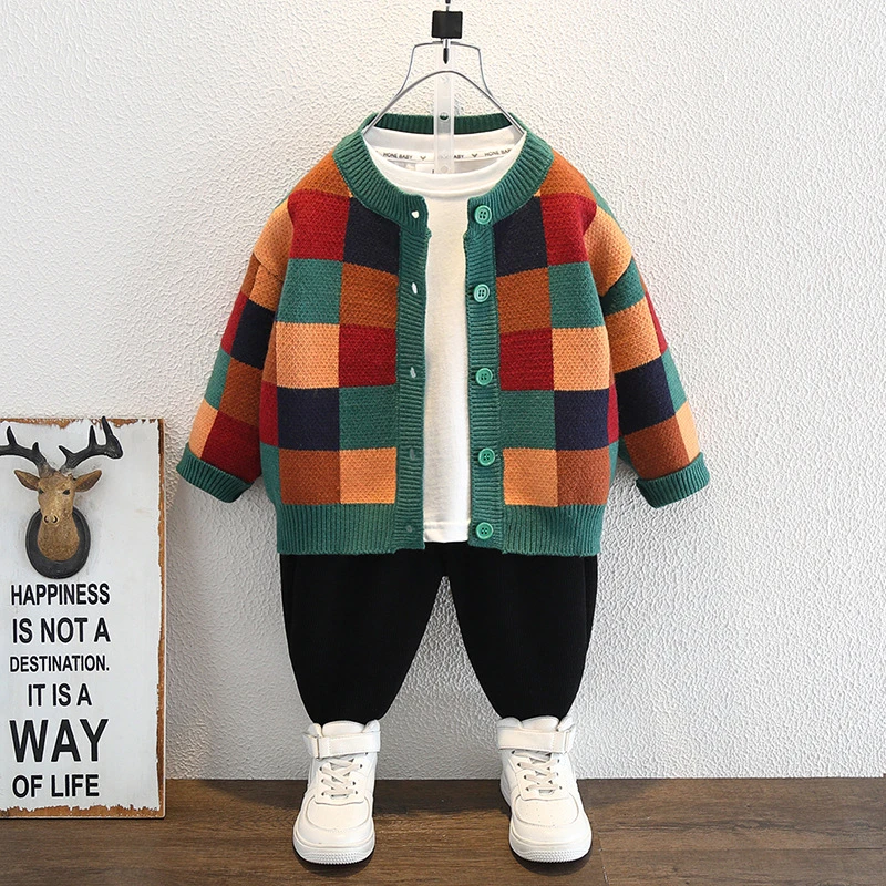 巴拉巴拉男孩女孩小男童春秋款针织毛衣开衫外套儿童洋气男宝宝春