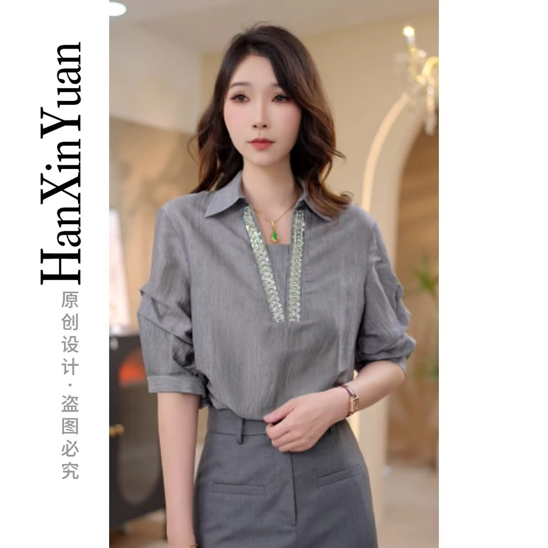原版正品 XG309夏季中袖新款简约优雅宽松休闲时尚百搭女士