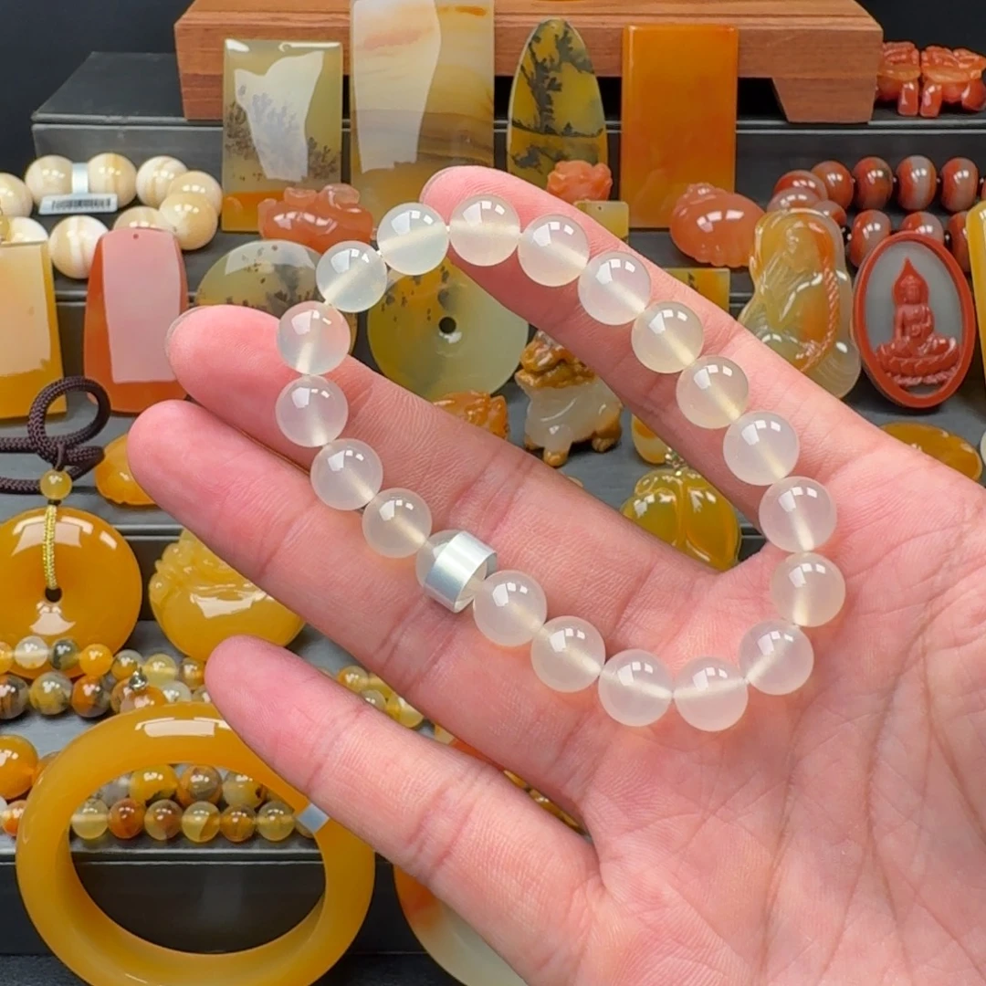 石英质玉（黄龙玉）未镶嵌手链