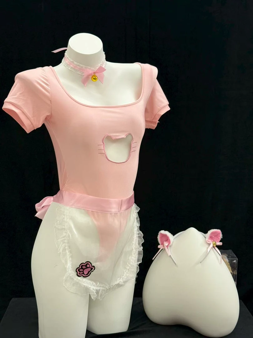 夏季显瘦甜美连体围裙可爱服装套装塑身连体衣