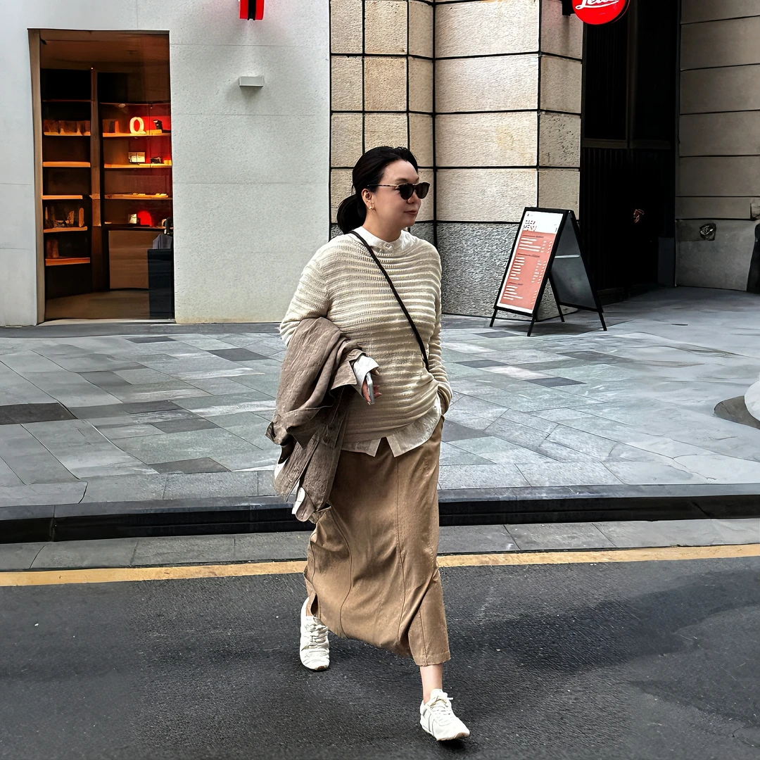 Ms.Qnn“B*C半裙”新款羊毛混纺优雅松紧腰抽绳半裙 37P293 Q姐