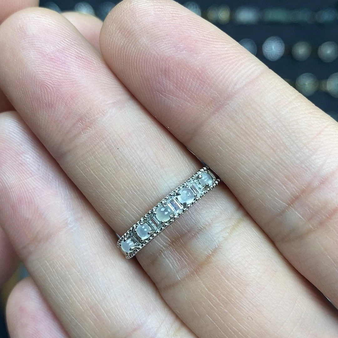 翡翠银S925镶嵌戒指