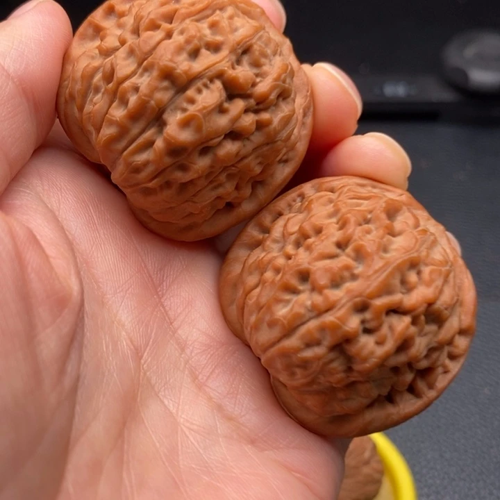 阿***车吊坠文玩核桃莲花41