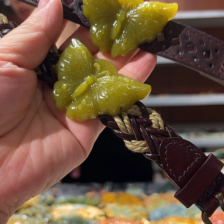 岫玉未镶嵌毛衣链