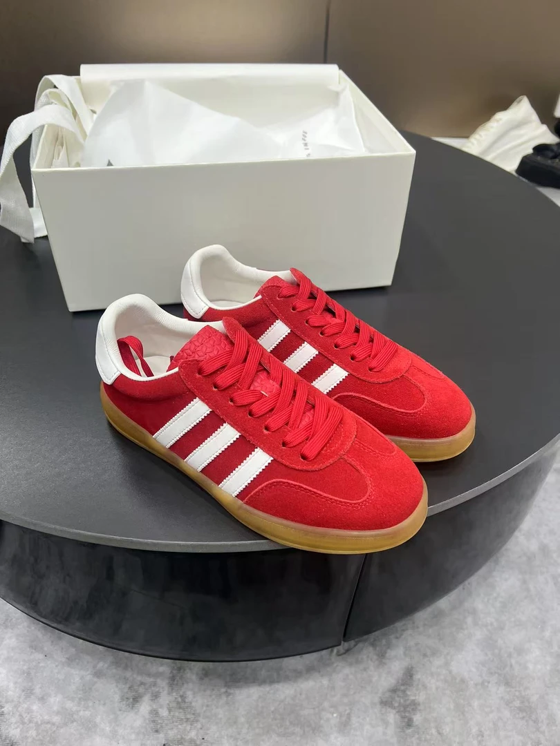 春款欧货高定红色德训鞋休闲鞋板鞋