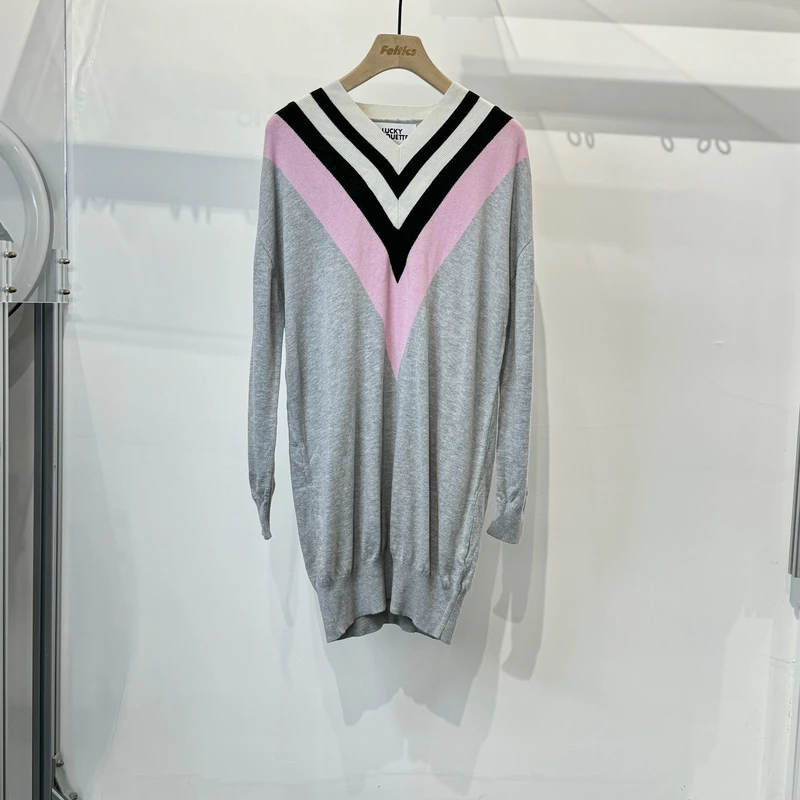 经典时尚气质百搭休闲羊毛撞色毛衣-1602-364