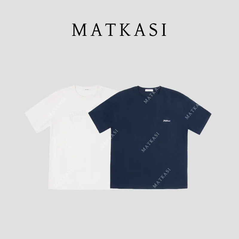 MATKASI 时尚休闲设计感日常穿搭舒适感穿搭椰子树刺绣双色T恤