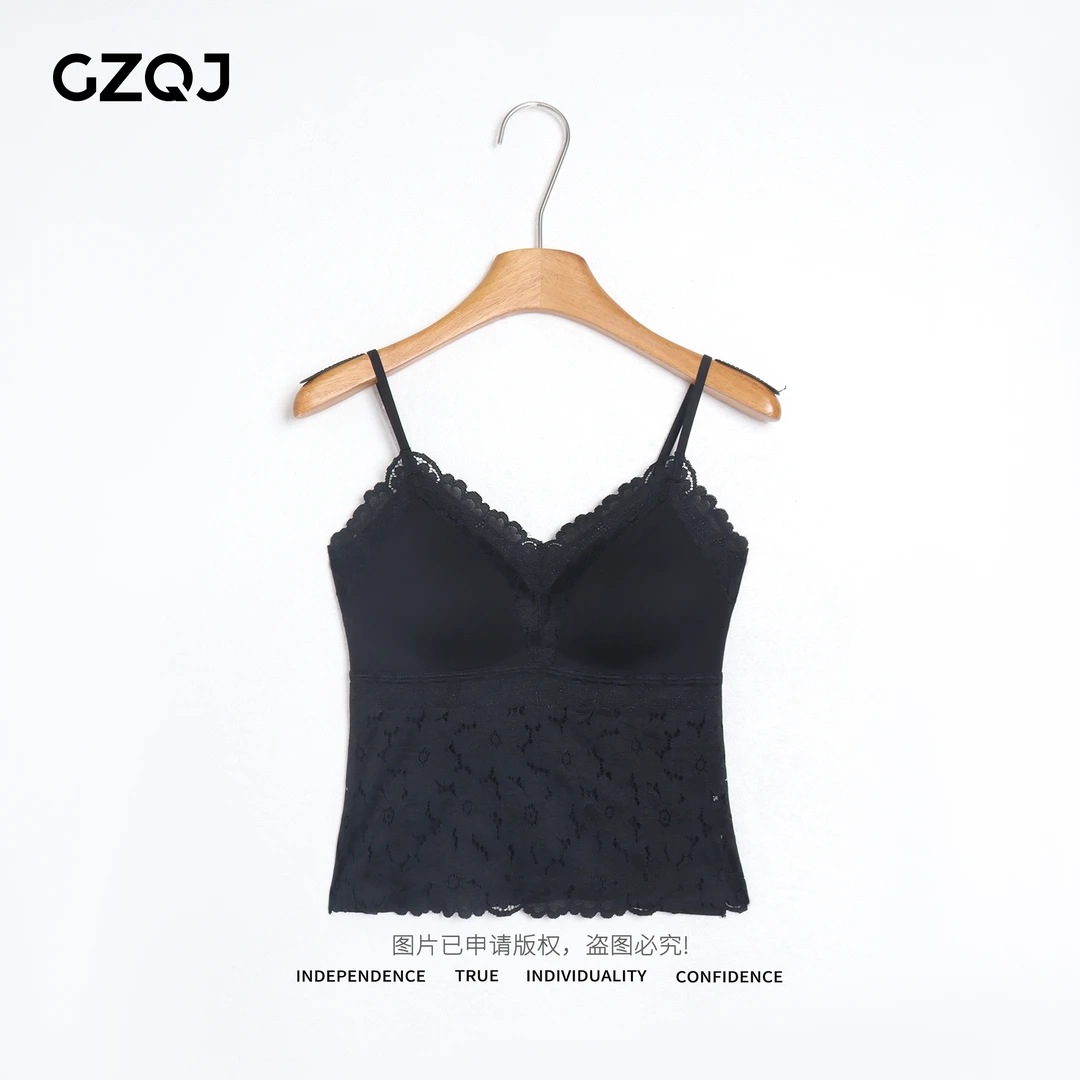 老琴私服 欧若风时尚时髦显瘦钩花美背外穿运动背心女新款 4115