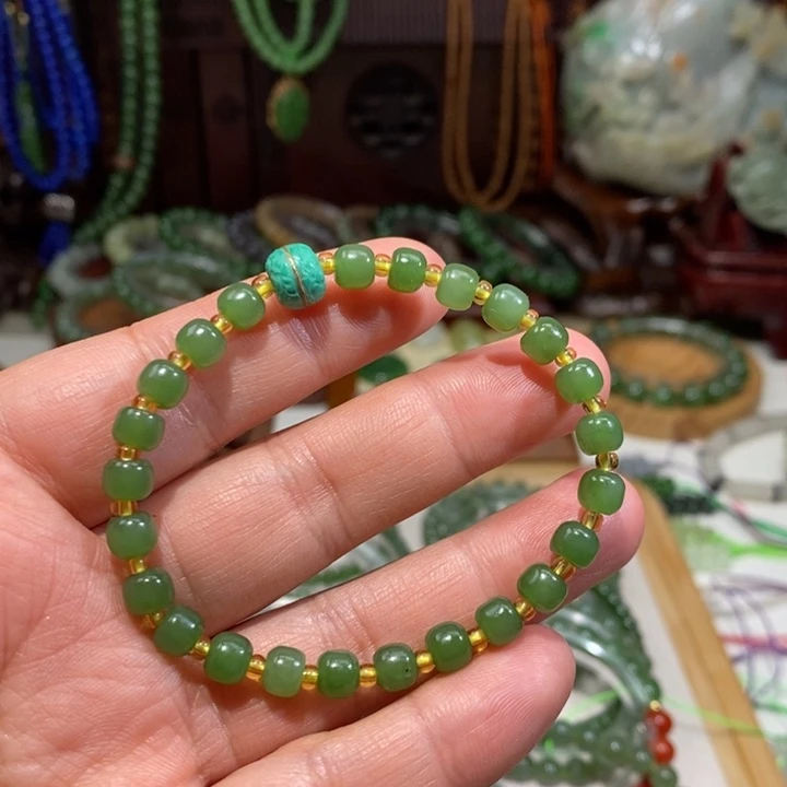 和田玉未镶嵌手链