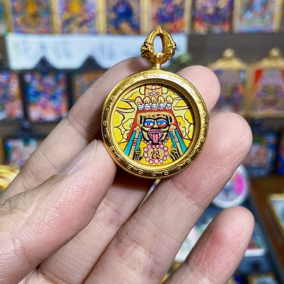 西***楼吊坠纯手绘唐卡扎基拉姆