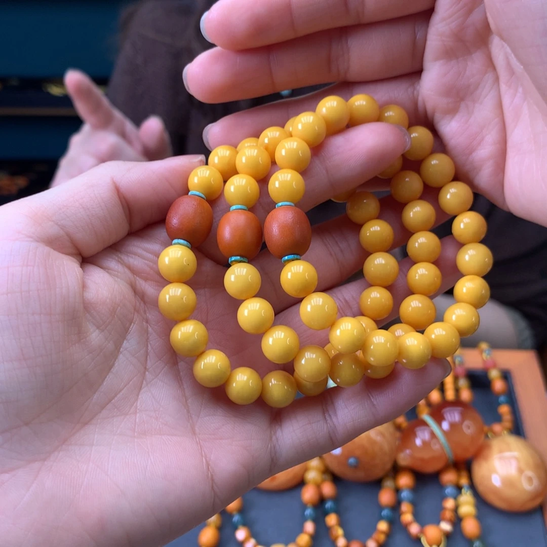 蜜蜡未镶嵌手串多样性发一