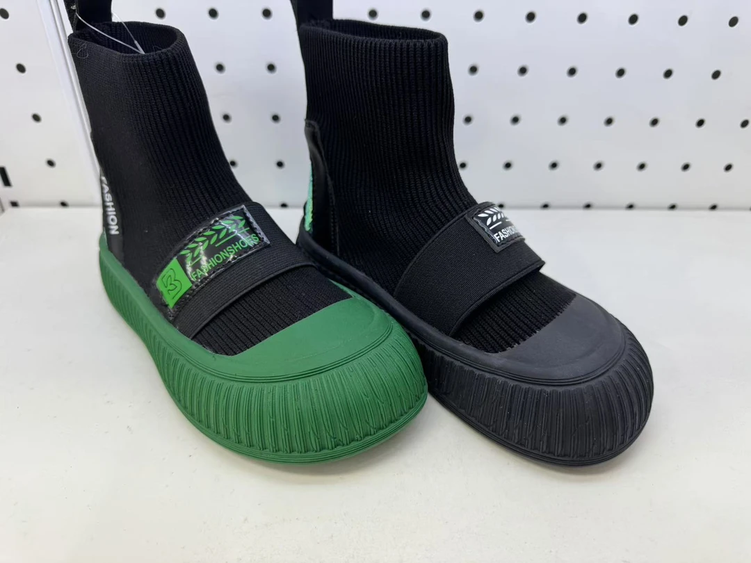 Little amy/小艾咪 儿童女童针织时尚休闲百搭高帮弹力飞织拼接鞋