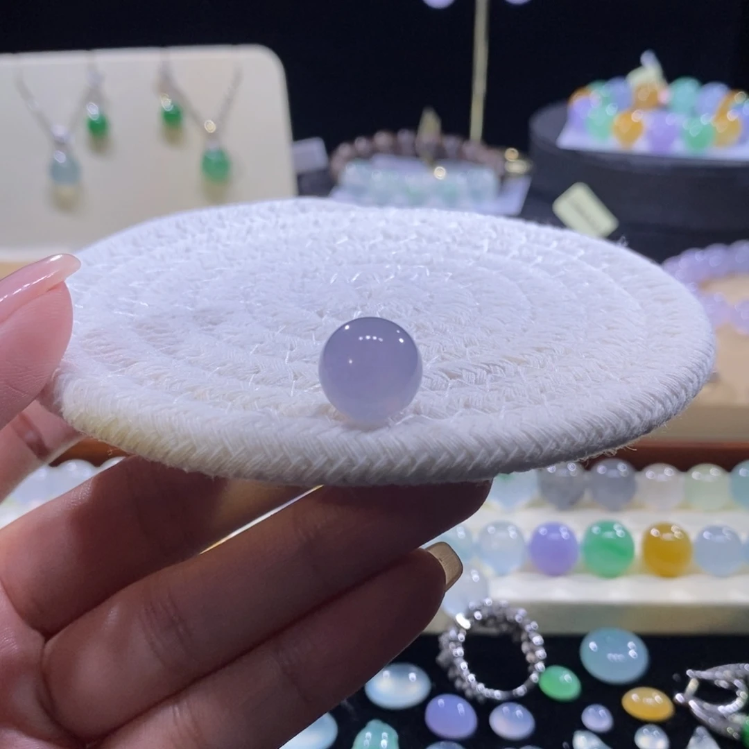 翡翠未镶嵌颈饰冰红蓝紫珠卡12.6