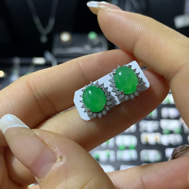 翡翠银S925镶嵌戒指