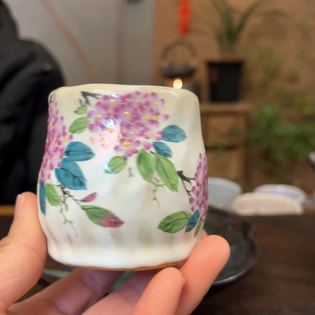 杯景德镇柴烧手绘杯