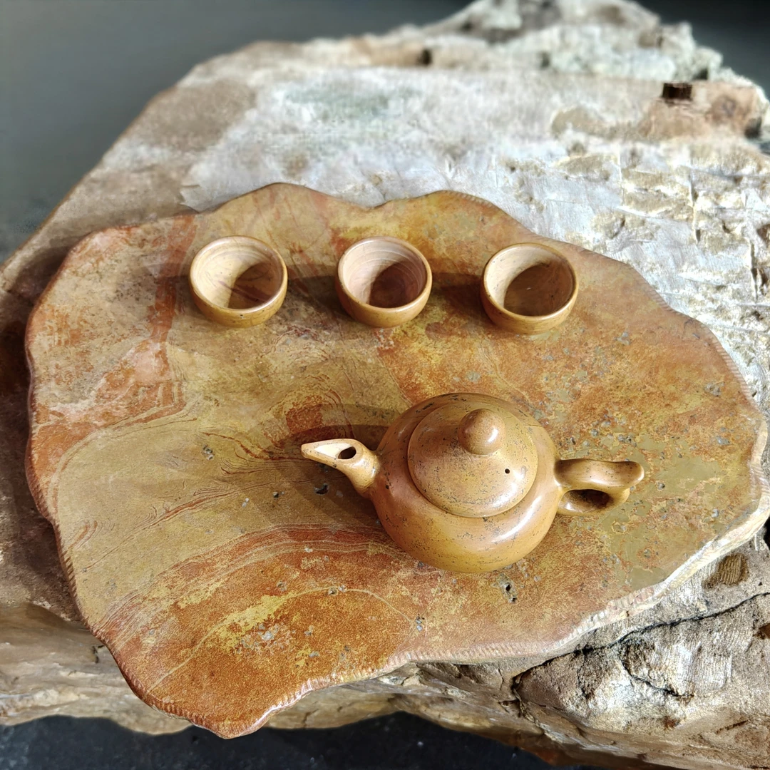 炎黄帝王砭石 茶台 手工制作 万里挑一 改变水质 多用全身热疗