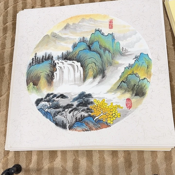 国画花鸟等图案和50.50
