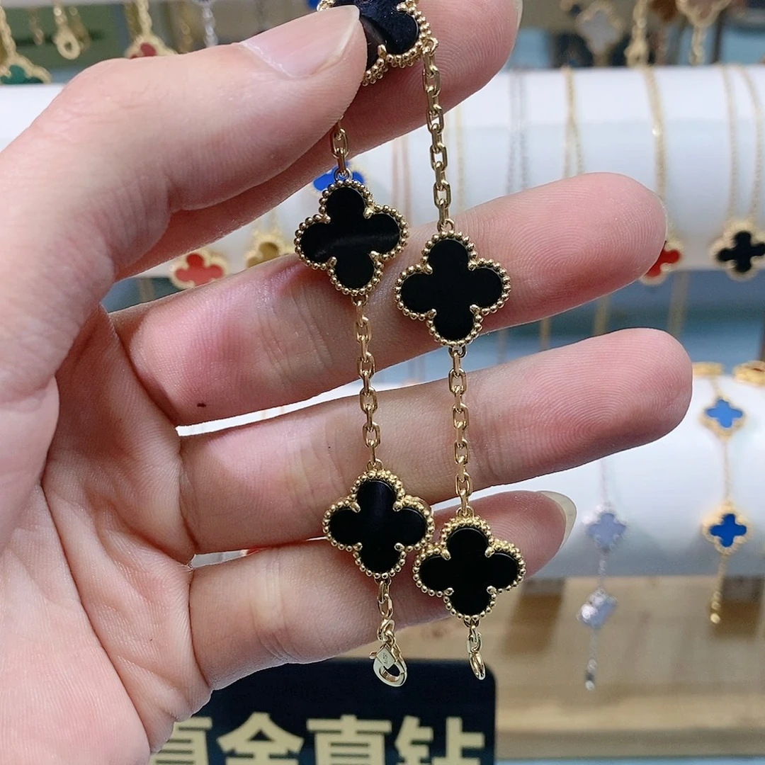 玛瑙/玉髓手链18K金镶嵌K黄