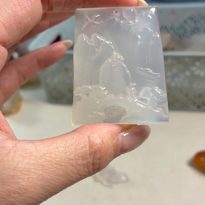 玛瑙/玉髓未镶嵌吊坠(不含链)