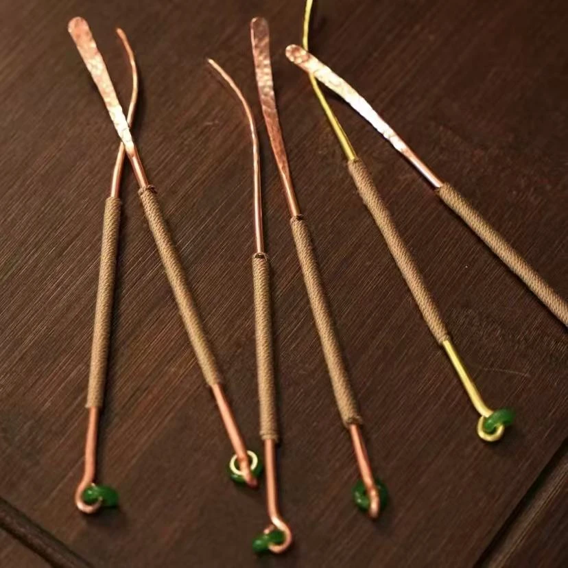 【半闲】云器百集 | 纯铜锤纹茶拨