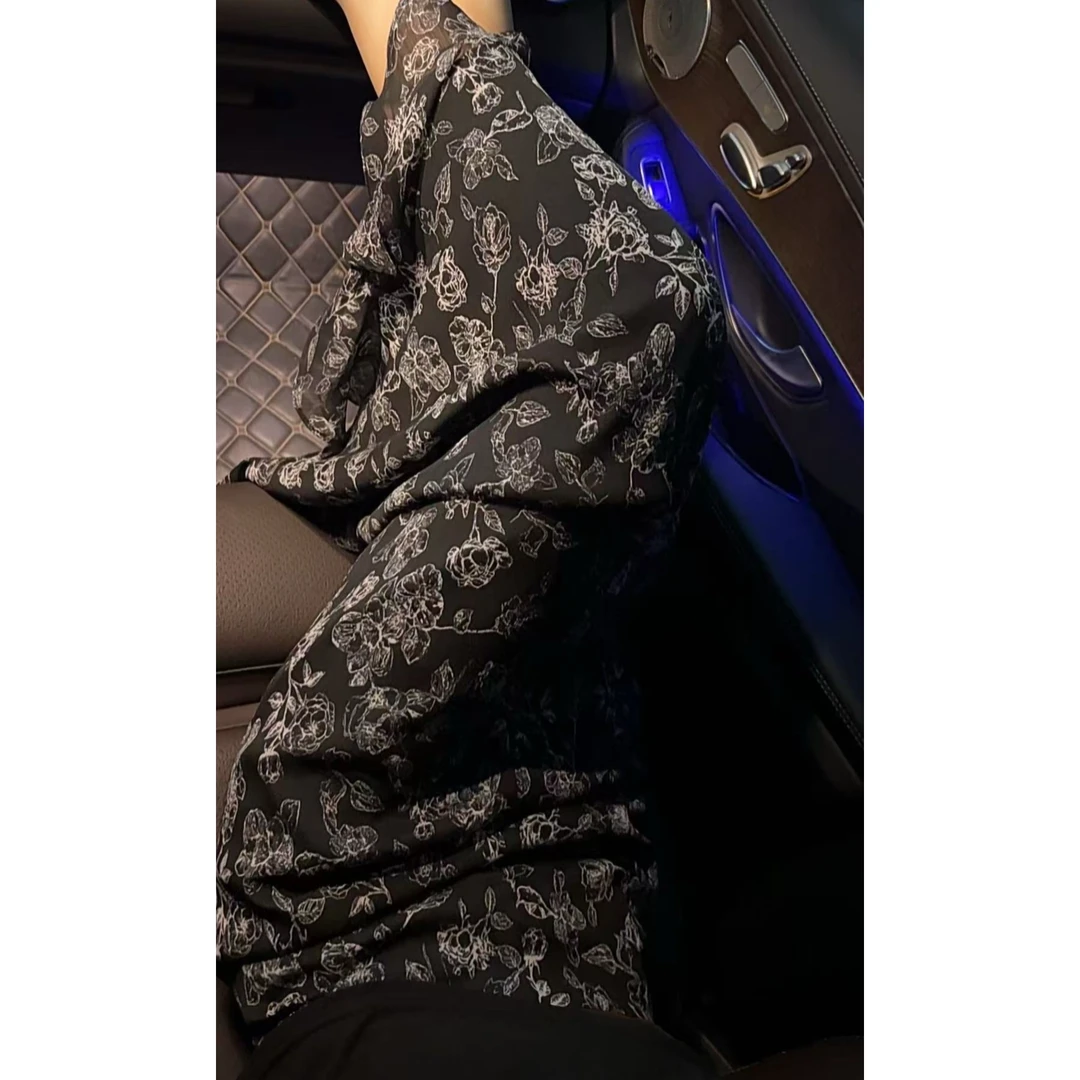 清货 春风得意【内里全套里布】裸感亲肤 复古气质碎花鱼尾半身裙