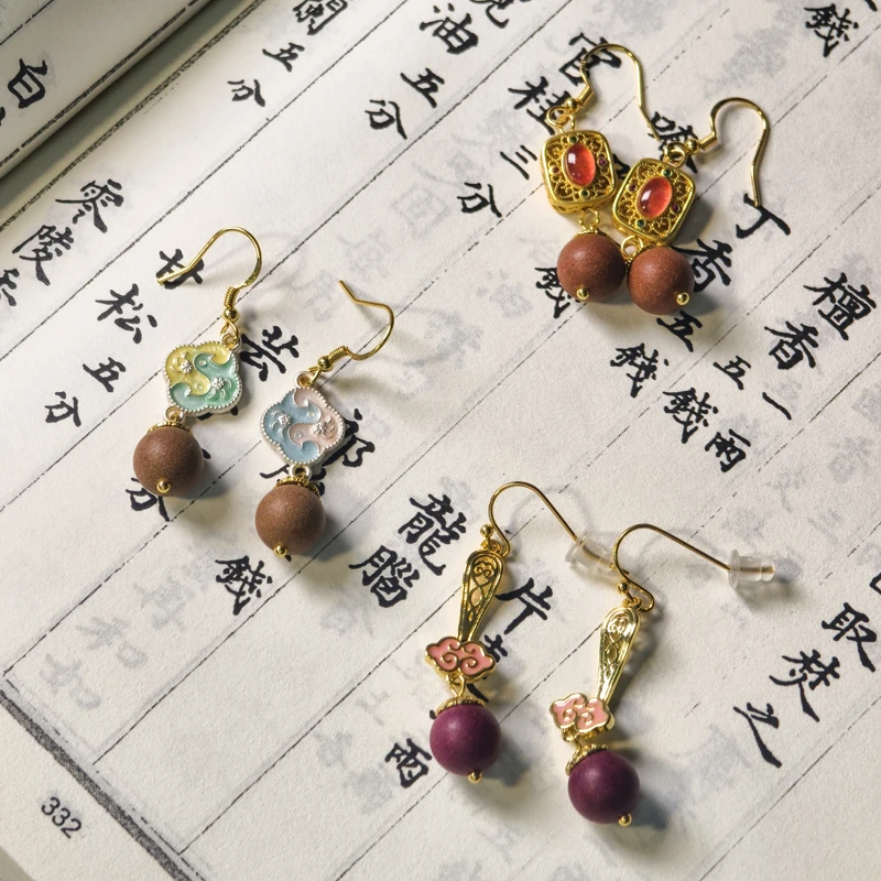 福利款【合香珠耳环】天然古法合香珠 非遗手工艺泥塑