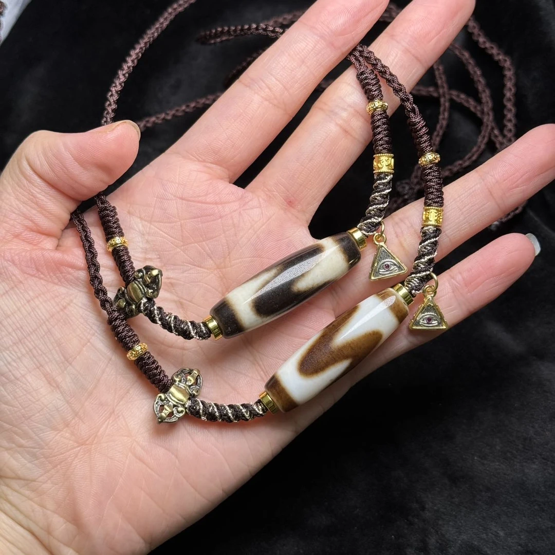 【曹美丽精选】 H49620-玛瑙DIY脖挂（虎牙）-多样性发其一-38x11mm