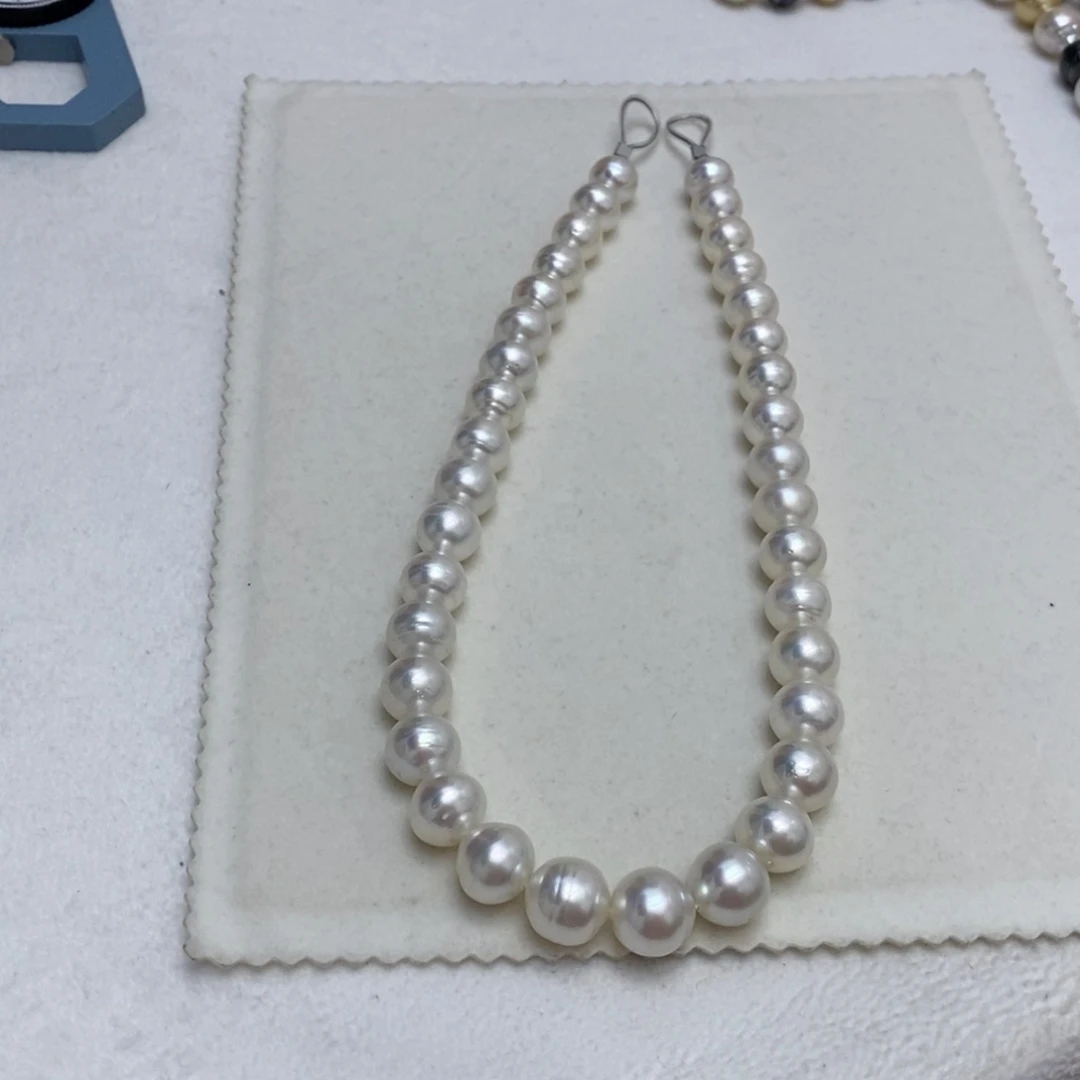 未镶嵌裸珠海水珍珠澳白项链11-13mm