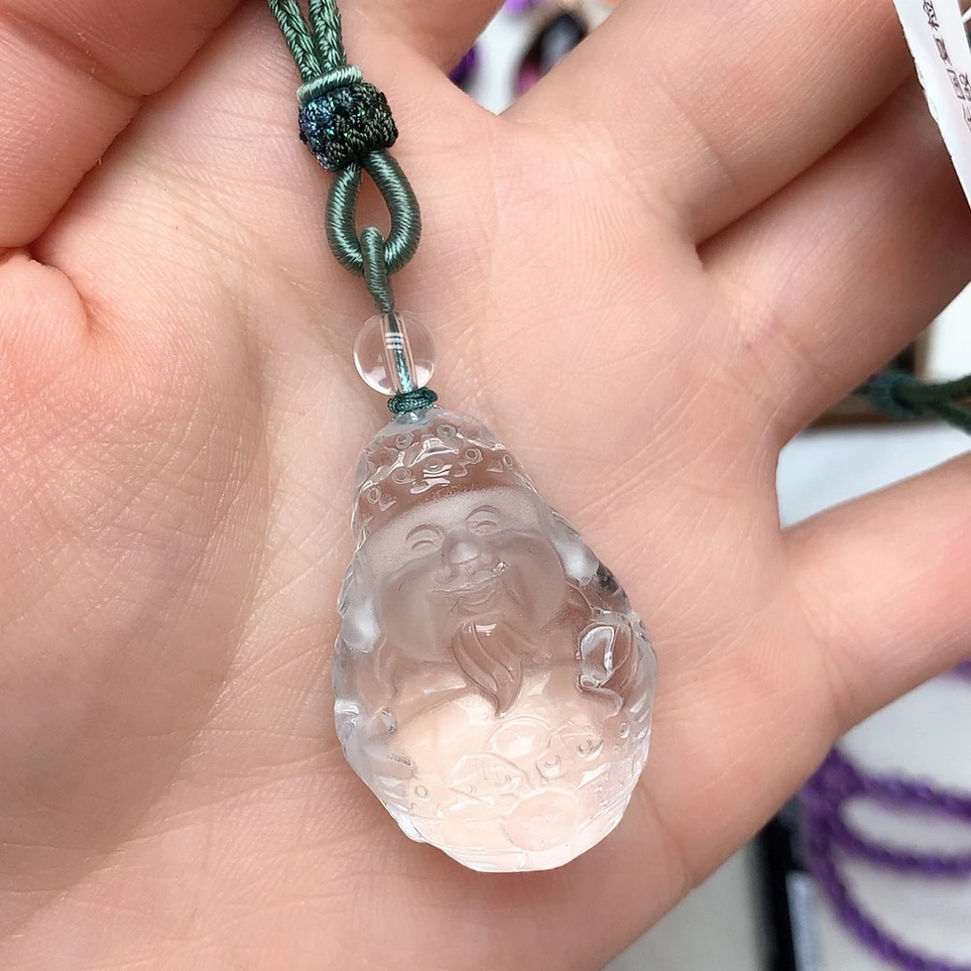 未镶嵌水晶珠宝半成品L 财神雕刻件