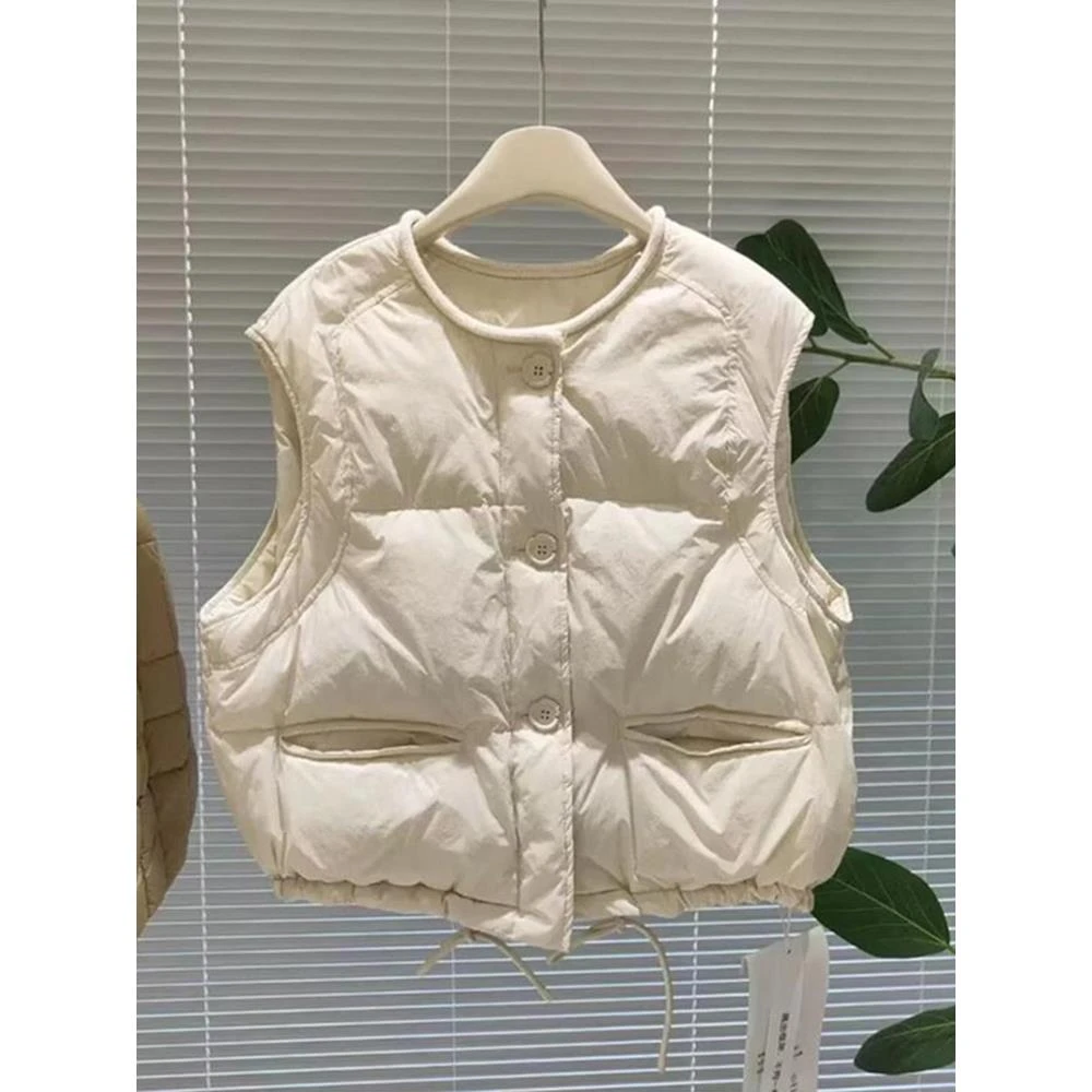 今年新款秋季女式韩式羽绒服背心小简单休闲宽松百搭外背心女秋款