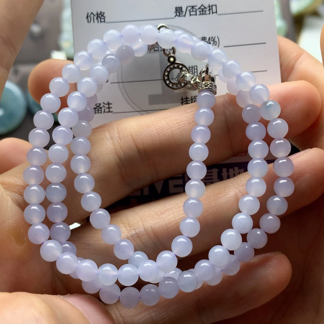 翡翠未镶嵌颈饰珠子